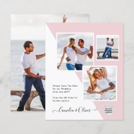 Foto Hochzeitseinladung Retten Datum QR-Code