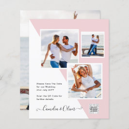 Foto Hochzeitseinladung Retten Datum QR-Code