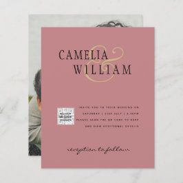 Foto Hochzeitseinladung Retten Datum QR-Code