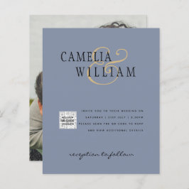 Foto Hochzeitseinladung Retten Datum QR-Code