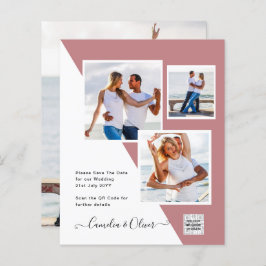 Foto Hochzeitseinladung Retten Datum QR-Code