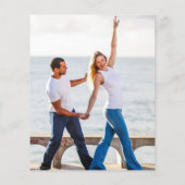 Foto Hochzeitseinladung Retten Datum QR-Code (Rückseite)