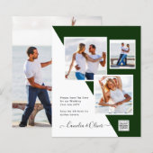 Foto Hochzeitseinladung Retten Datum QR-Code (Vorne/Hinten)