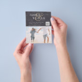 Foto Hochzeitseinladung Retten Datum QR-Code Flyer (Gruppe)
