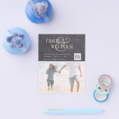 Foto Hochzeitseinladung Retten Datum QR-Code Flyer (Einzeln)