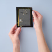 Foto Hochzeitseinladung Retten Datum QR-Code Flyer (Gruppe)