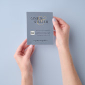 Foto Hochzeitseinladung Retten Datum QR-Code Flyer (Gruppe)