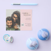 Foto Hochzeitseinladung Retten Datum QR-Code Flyer (Einzeln)
