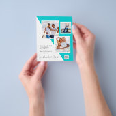 Foto Hochzeitseinladung Retten Datum QR-Code Flyer (Gruppe)