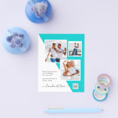 Foto Hochzeitseinladung Retten Datum QR-Code Flyer (Einzeln)