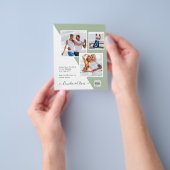 Foto Hochzeitseinladung Retten Datum QR-Code Flyer (Gruppe)