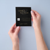 Foto Hochzeitseinladung Retten Datum QR-Code Flyer (Gruppe)
