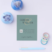 Foto Hochzeitseinladung Retten Datum QR-Code Flyer (Einzeln)