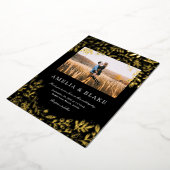 Foto Hochzeitseinladung zur Ernte von Goldfolie-Bl Folieneinladung (Gedreht)