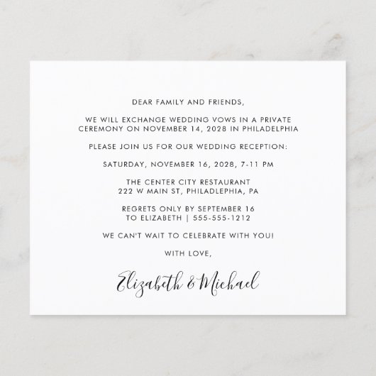 Foto Hochzeitsempfang (Rückseite)