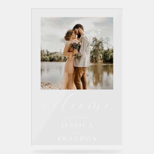 Foto Hochzeitsempfang Acrylschild (Vorderseite)