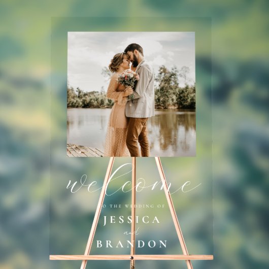 Foto Hochzeitsempfang Acrylschild (Neutral)