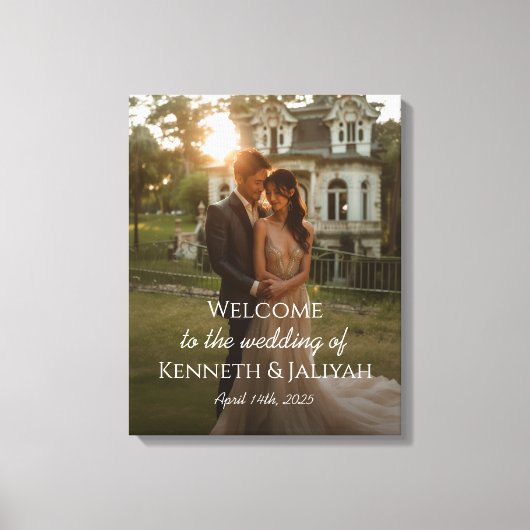 Foto Hochzeitsempfang auf Leinwand (Vorderseite)