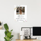 Foto Hochzeitsempfang mit Wildblumen Poster (Heimbüro)