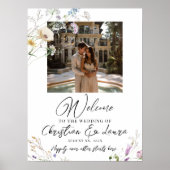 Foto Hochzeitsempfang mit Wildblumen Poster (Vorne)
