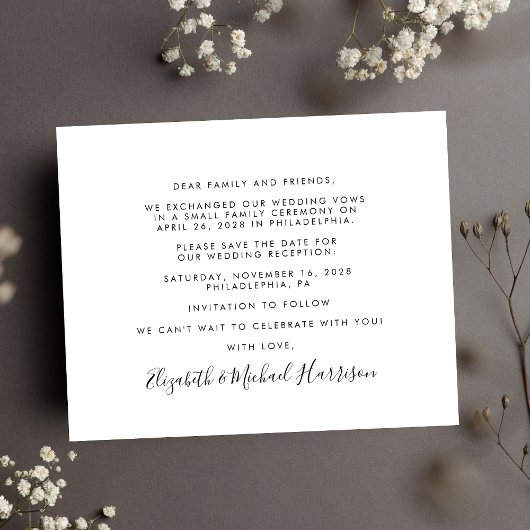 Foto Hochzeitsempfang Save the Date