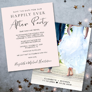 Foto Hochzeitsempfang Save the Date rosa