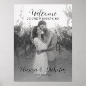 Foto Hochzeitsempfang Zeichen der modernen Kalligr Poster (Vorne)