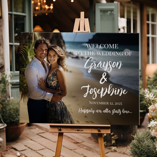 Foto Hochzeitsempfang Zeichen der modernen Kalligr Poster