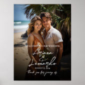 Foto Hochzeitsempfang Zeichen der modernen Kalligr Poster (Vorne)