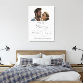 Foto Hochzeitsempfang Zeichen elegante Kalligraphi Leinwanddruck (Insitu (Schlafzimmer))