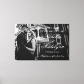 Foto Hochzeitsempfang Zeichen elegante Kalligraphi Leinwanddruck (Vorderseite)