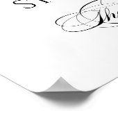 Foto Hochzeitsempfang Zeichen elegante Kalligraphi Poster (Ecke)