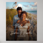 Foto Hochzeitsempfang Zeichen elegante Kalligraphi Poster (Vorne)