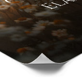 Foto Hochzeitsempfang Zeichen elegante Kalligraphi Poster (Ecke)