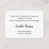 Foto Hochzeitsempfangskarte Begleitkarte (Rückseite)