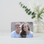 Foto Hochzeitsempfangskarte Begleitkarte (Stehend Vorderseite)