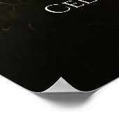 Foto Hochzeitsempfangsschild & elegante Kalligraph Poster (Ecke)