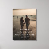 Foto Hochzeitsempfangsschild Leinwanddruck (Vorderseite)