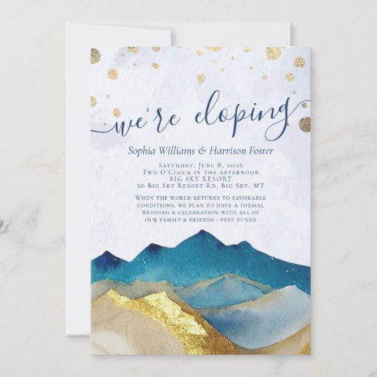 Foto Hochzeitsfeier für Wasserfarben Einladung (Vorderseite)