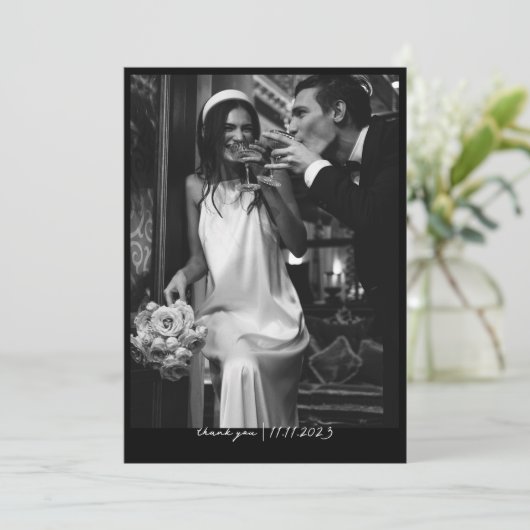 Foto Hochzeitsfeier mit schlichtem Budget dank Dan Einladung (Stehend Vorderseite)