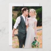 Foto Hochzeitsfeier mit weißem Blütenweiß Einladung (Rückseite)