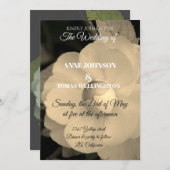 Foto Hochzeitsfeiern mit weißer Blume Einladung (Vorne/Hinten)