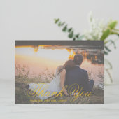 Foto Hochzeitsfolie Danke Karte (Stehend vorne)