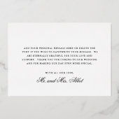 Foto Hochzeitsfolie Danke Karte (Rückseite)