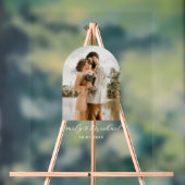 Foto Hochzeitsgast-Unterschriften-Nachrichtentafel Acrylschild (Neutral)