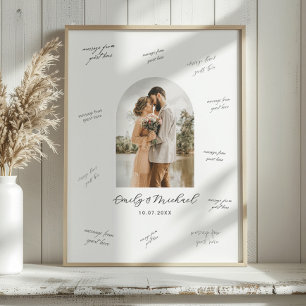 Foto-Hochzeitsgast-Unterschriften-Nachrichtentafel Poster