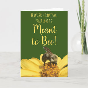 Foto-Hochzeitsglückwunschkarte "Meant to Bee" Karte