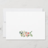 Foto Hochzeitsgold: Aquarellfarben Rosa Einladung (Rückseite)