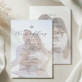 Foto-Hochzeitsprogramm mit Monogramm Programm