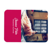 Foto Hochzeitsrosa Magnet (Horizontal)